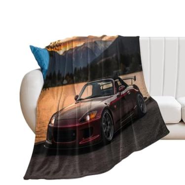 Imagem de HouLaiZhe Cobertor Super Macio Flanela S2000 Pôr do Sol JDM Cobertores de Refrigeração Leve para Sofá-Cama Cadeira Sofá Carro Viagem ao Ar Livre Leve Quente 152 cm x 203 cm