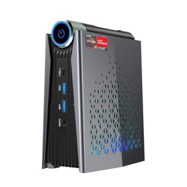 Imagem de ACEMAGICIAN S3A Light Gaming Mini PC, Ryzen 7 5875U, 32 GB DDR4 1 TB SSD mini computadores luzes RGB, computador de escritório WiFi6, BT5.2, canal duplo, visualização dupla 4K, pré-instalado