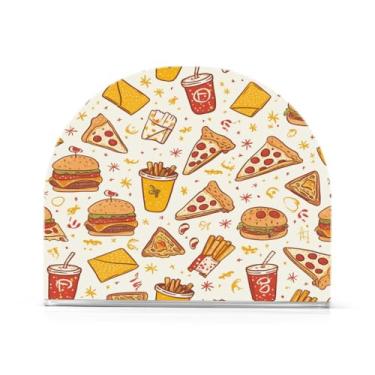 Imagem de xigua Porta-guardanapos de acrílico para pizza hambúrguer de desenho animado, porta-guardanapos para mesas cozinha, restaurante, decoração de casa, suporte decorativo moderno para guardanapos de