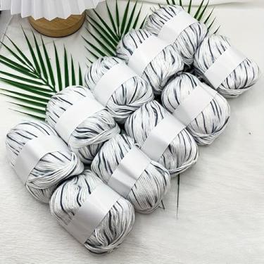 Imagem de 1 peça de lã de seda tingida gradiente colorido e fio de mistura de caxemira adequado para tricô, suéteres de crochê, cachecóis, chapéus, vários buquês de bonecas faça você mesmo, etc. Várias cores