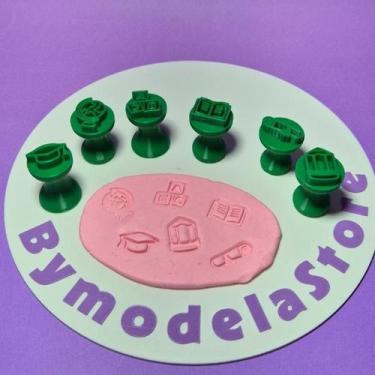 Imagem de Carimbo para Brigadeiros e Docinhos Kit Escola - BYMODELASTORE