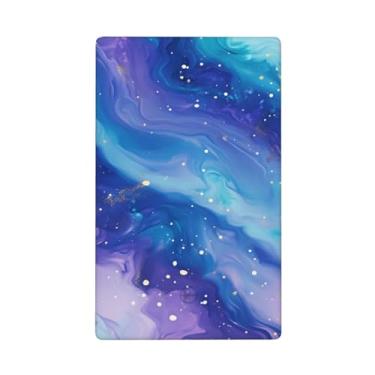 Imagem de Indokyeyqaz Placa decorativa para interruptor de luz decorativa para dispositivo de mármore azul roxo e branco, 1 placa de interruptor e tampa de tomada 7 x 11,4 cm para cozinha, quarto, decoração de