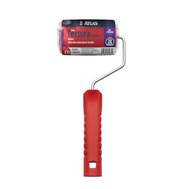 Imagem de Atlas - Conjunto de Mini-rolo Texturizador para Acabamento e Retoques com Textura Rústica e Garfo de Buchas 10 cm com Diâmetro Igual aos Rolos de 23 cm