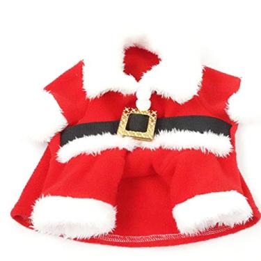 Imagem de Fantasia de Cachorro Papai Noel Roupas para Cães com Chapéu