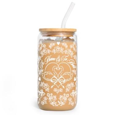 Imagem de xo, Fetti Copo de vidro Swan To Have & To Hold