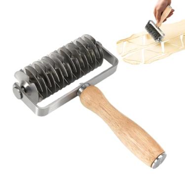 Imagem de Roda Cortadora de Massa,De Aço Inoxidável,Com em e Lâmina em Aço Inoxidável - Para Cozinha Padaria e Confecção de Massas