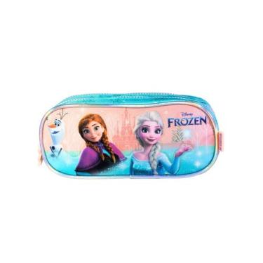 Imagem de Estojo Escolar Penal Duplo Princesa Frozen Elsa E Anna - Xeryus