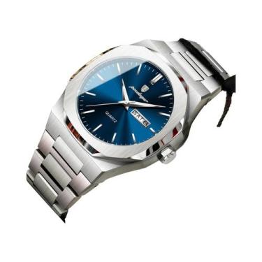 Imagem de Relógio De Quartzo Masculino À Prova d'Água Em Aço Inoxidável POEDAGAR