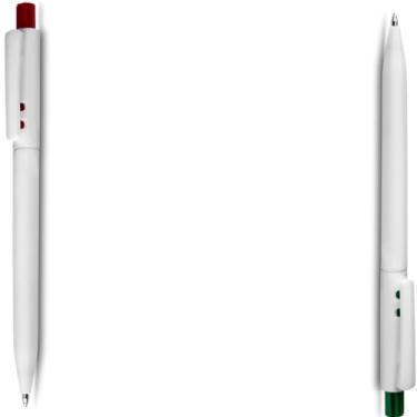 Imagem de Caneta Esferográfica Touch Screen Retrátil, Plástica, Escrita Azul, Ponta Fina 0.7mm, Grip Emborrachado, Design Moderno, Cilíndrica, para Escritório (Verde e Vermelho)