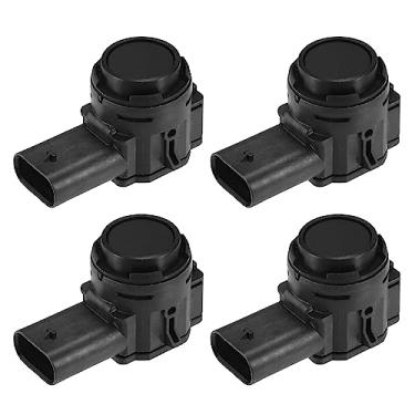 Imagem de VekAuto Sensor de assistência de estacionamento reverso PDC de 4 peças compatível com BMW 330i 2019-2021, plástico ABS durável preto sensor de assistência de estacionamento traseiro