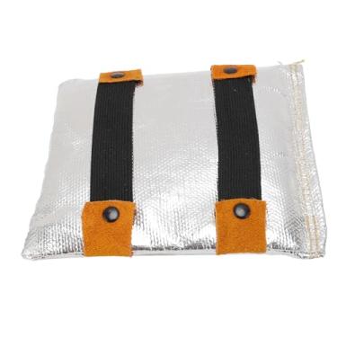 Imagem de GOTOTOP Mão de Soldagem, Almofada Protetora Calor de Couro Com Apoio de Alumínio para Soldagem de Projetos de Caldeira Industrial para Fundição de Metal