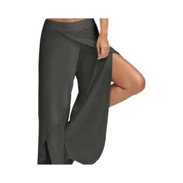 Imagem de Calças De Perna Larga plus Size Para Mulheres, Soltas, Com Cintura Elá