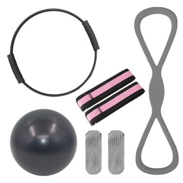 Imagem de Wavar Kit essencial de Pilates para mulheres, equipamento de Pilates com círculo mágico de 34,3 cm, mini pulseira de resistência, acessórios premium, conjunto de anéis de pilates para iniciantes em