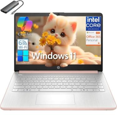 Imagem de HP Laptop empresarial estudantil de 14 polegadas, CPU Intel N150 (Beat i3-1115G4), RAM DDR4 de 16 GB, armazenamento de 384 GB (128 GB UFS + 256 GB MSD), WiFi 6, BT 5.4, 1 ano Office365, Win11 Pro S