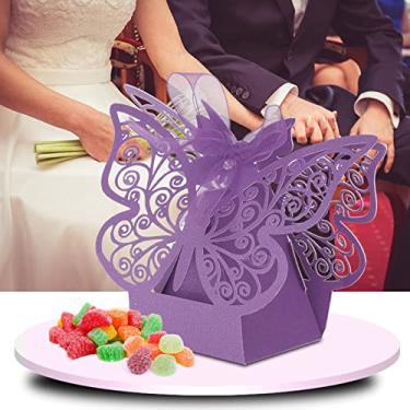 Imagem de 100PCS Caixas de Chocolate com Açúcar para Lembranças Casamento Decoração Festa Aniversário Chá Noivado Caixa Presente Papel Rústico Doces Jóias Peque