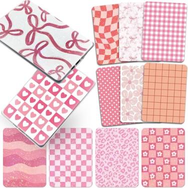 Imagem de Berirexrion Inserir cartolina para capa transparente – 12 peças decalque rosa compatível com Kindle Paperwhite 11ª 12ª geração 17.3 cm acessórios de cartão para e-reader mulheres amantes de livros