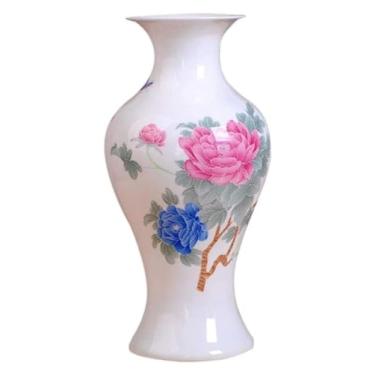 Imagem de Vaso decorativo de cerâmica moderna de alta qualidade para decoração de flores, arte, casa, casa, sala de estar, quarto, escritório, mesa, decoração de casa