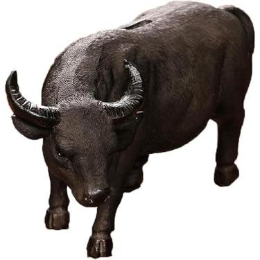 Imagem de Cofrinho mealheiro cofrinho de resina simples e moderno cofrinho com moedas cofrinho infantil decoração de casa (vaca preta)