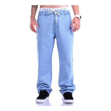 Imagem de Calça Jeans Baggie Balão Big Yourface Skate, Azul, Claro, 40