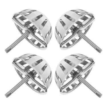 Imagem de OSALADI 4 peças de tampa de funil de mictório de aço inoxidável tampa de filtro de drenagem peças de mictório comerciais para homens banheiros acessórios de ralo de banheiro antiodor antientupimento