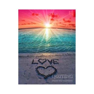 Imagem de Paisagem De Praia 5D DIY Bordado Com Diamantes Kits De Pintura Complet