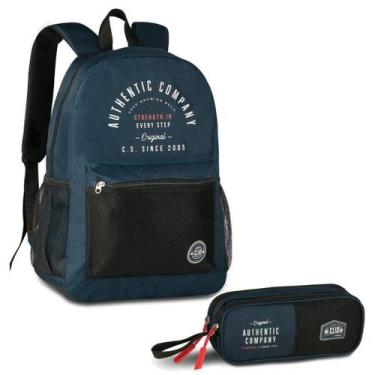 Imagem de Kit Escolar Mochila + Estojo Style Menino Original Clio -