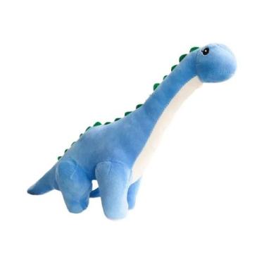 Imagem de Brinquedo De Pelúcia Dinossauro Tanystropheus 50/80cm Azul Verde Rosa 