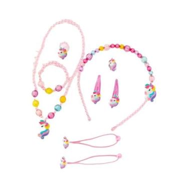Imagem de Conjunto De Joias De Unicórnio Para Crianças, Colar, Pulseira, Anel E 