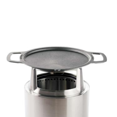 Imagem de Solo Stove Ranger Chapa + Cubo, Panelas de Ferro Fundido com Cubo de Aço Inoxidável para Elevação de 16,5 cm, Adição à Fogueira Ranger, Peso: 6,6 kg, Diâmetro da Superfície de Cozinhar 36,2 cm
