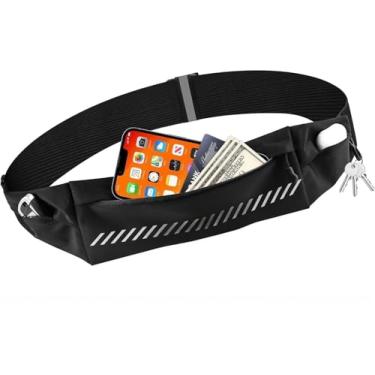 Imagem de Pochete de cinto de corrida, cintura fina, bolsa de corrida para mulheres e homens, bolsa de corrida para celular e dinheiro, bolsa de cintura