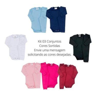 Imagem de Kit 3 Conjunto Bebê Infantil Térmico Segunda Pele Body Calça - Pettena