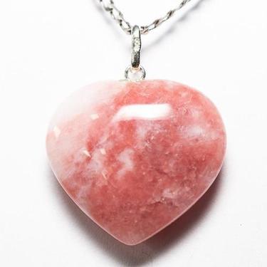 Imagem de Colar Coração Pedra Quartzo Goiaba Pino e Perinha Prata 950 - Cristais