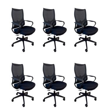 Imagem de Kit 6 Cadeiras Presidente Oficial Verona sem Apoio