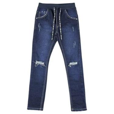 Imagem de Calça Infantil Look Jeans Legging Jeans Feminina-Feminino