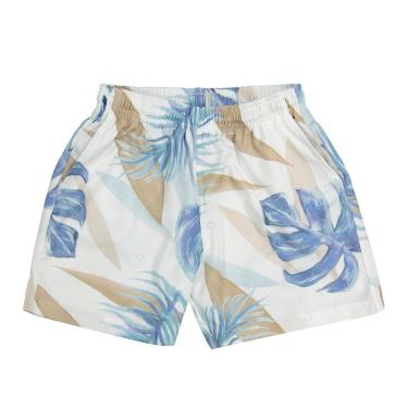 Imagem de Bermuda Infantil Menino Ogochi em Tactel Folhas Coloridas-Masculino