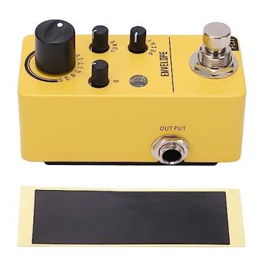 Imagem de Pedal de efeito de guitarra elétrica mini baixo profissional quente natural dinâmico simulado pequeno metal amarelo compacto portátil para guitarra baixo aulas de música em casa