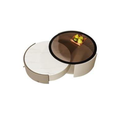 Imagem de Mesa de centro simples e moderna, móveis compactos para sala de estar com armazenamento, design que economiza espaço para móveis domésticos pequenos