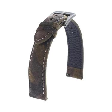 Imagem de Pulseira De Relógio De Couro Genuíno Macio Com Liberação Rápida Em Cam