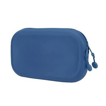 Imagem de Caneta SIWOTED Bolsa Fácil de usar Peso leve Bolsa de armazenamento de material de sílica de tamanho pequeno para viagens de escritório escolar (azul (grande))