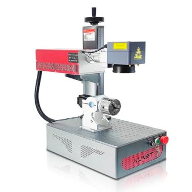 Imagem de A máquina de marcação a laser UV DGHUNST 5W é adequada para gravar plásticos, PVC, vidro, jade, couro, metal, madeira, etc. (5W With 80Rotary)