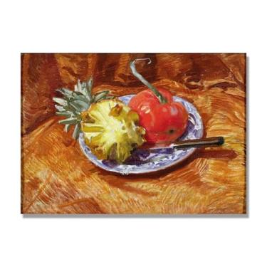 Imagem de NHLDZYH Tela vintage de frutas mortas, impressão de estilo de pintura a óleo vintage, decoração de jantar de fazenda C04. 60 x 84 cm. Somente tela