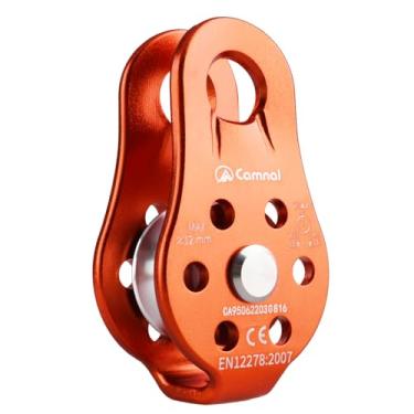 Imagem de JEELAD Polia de escalada 26kN polia de resgate de liga de alumínio polia única para transportar equipamentos de escalada de tirolesa ao ar livre