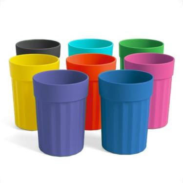 Imagem de Kit 30 Copos Plásticos 350ml Coloridos – Festas, Merenda Escolar e Uso Infantil Seguro(Cores Sortidas)