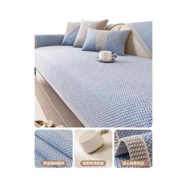 Imagem de Capa De Almofada De Sofá Universal Antiderrapante Em Linho Para Todas 