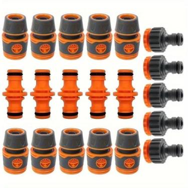 Imagem de Conector Rápido Para Mangueira De Jardim 1/2 Polegada, 20 Peças, Adapt