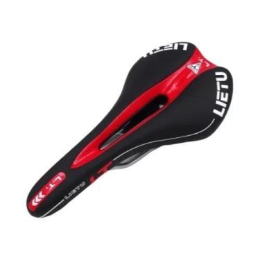 Imagem de Selim De Bicicleta Em Couro PU Preto 273x135mm Confortável Para MTB E 