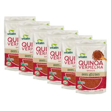 Imagem de Kit 6X: Quinoa Real Vermelha em Grãos Orgânica Sem Glúten Vitalin 200g