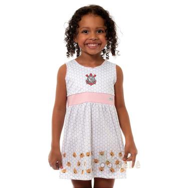 Imagem de Vestido Infantil Corinthians Ursinhos Oficial