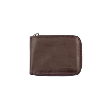 Imagem de Carteira masculina de couro italiano com zíper Ryan 9,5x12cm