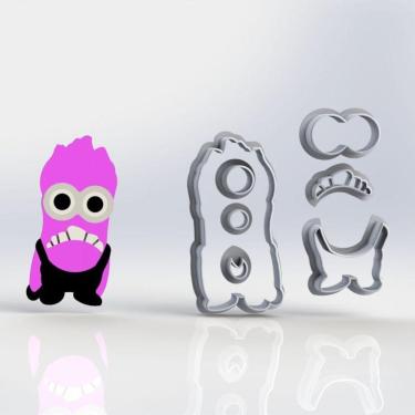 Imagem de Cortador Kit Minions 04 Personagens Modulares Tamanho 7Cm